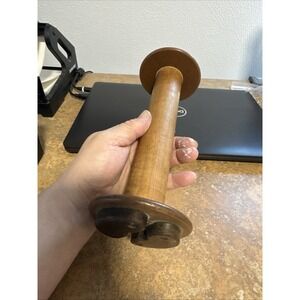 Wooden Spool Lestershirer 9" Textile Bobbin 10-43